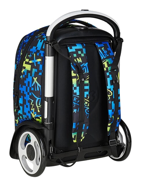 SCRIBBLED FLAME Abnehmbarer 2-Rad-Trolley-Rucksack KIEFERNNADEL - Rucks&auml;cke mit Trolleyfunktion