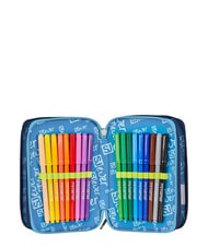 SJGANG SJ EVER Federm&auml;ppchen mit 3 Rei&szlig;verschl&uuml;ssen Glockenblume t&uuml;rkis - Etuis und Zubeh&ouml;r - 4