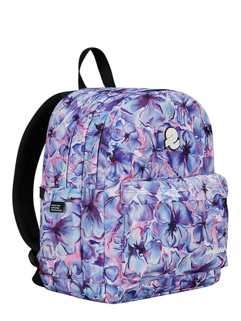 NEW WAY Rucksack mit zwei F&auml;chern helle Blumen - Rucks&auml;cke f&uuml;r Schule &amp; Freizeit