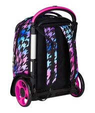 SEVEN GLOW LOVE Abnehmbarer 2-Rad-Trolley-Rucksack Schwarz - Rucks&auml;cke mit Trolleyfunktion - 7