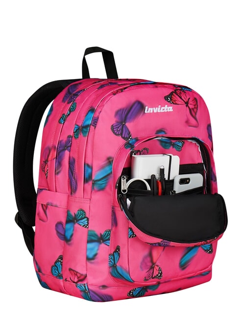 NEW WAY Rucksack mit zwei F&auml;chern fliegender Schmetterling - Rucks&auml;cke f&uuml;r Schule &amp; Freizeit
