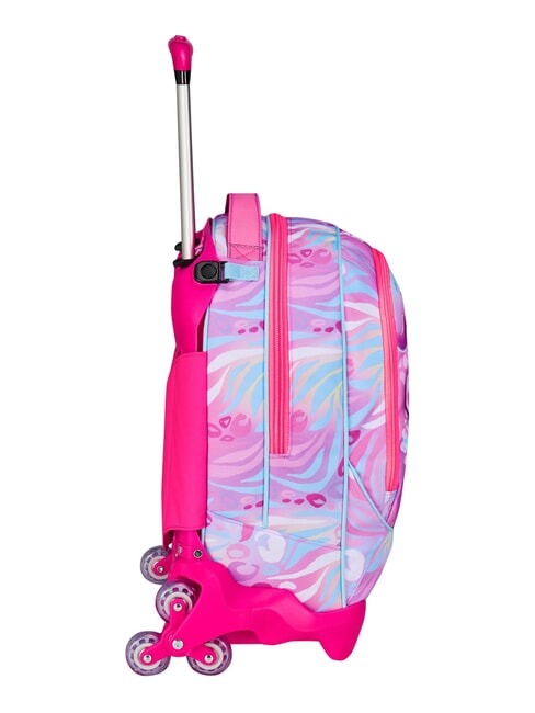 PLUSHY RABBIT 3-r&auml;driger Trolley-Rucksack, abnehmbar rosa Puppe - Rucks&auml;cke mit Trolleyfunktion