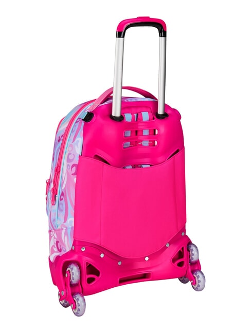 PLUSHY RABBIT 3-r&auml;driger Trolley-Rucksack, abnehmbar rosa Puppe - Rucks&auml;cke mit Trolleyfunktion