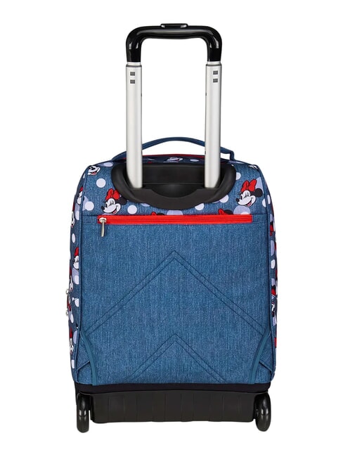 PRETTIED UP 2-r&auml;driger Trolley-Rucksack, fest montiert Denim - Rucks&auml;cke mit Trolleyfunktion