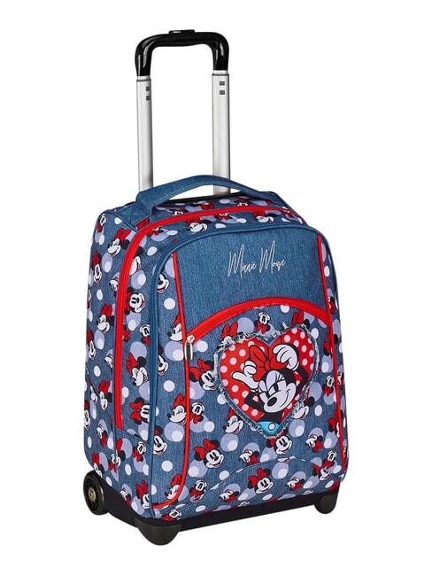PRETTIED UP 2-r&auml;driger Trolley-Rucksack, fest montiert Denim - Rucks&auml;cke mit Trolleyfunktion