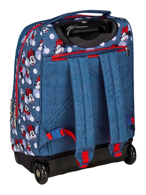 PRETTIED UP 2-r&auml;driger Trolley-Rucksack, fest montiert Denim - Rucks&auml;cke mit Trolleyfunktion