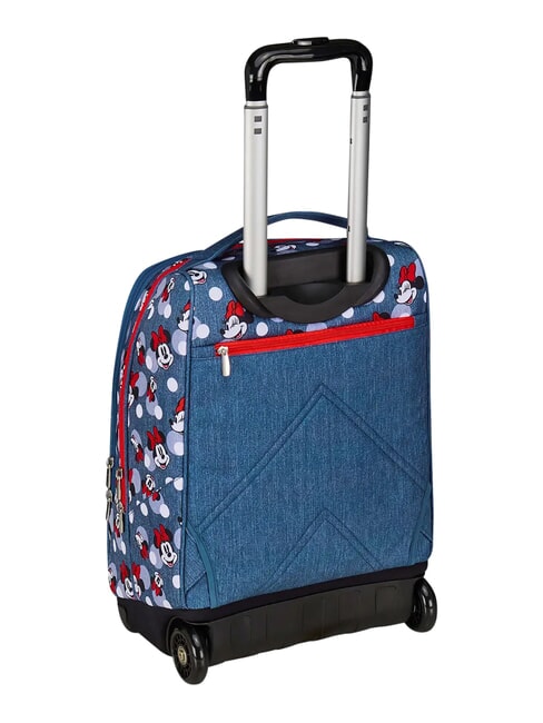 PRETTIED UP 2-r&auml;driger Trolley-Rucksack, fest montiert Denim - Rucks&auml;cke mit Trolleyfunktion