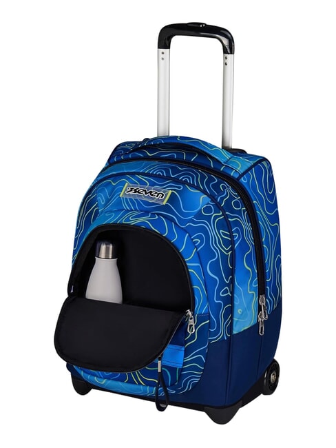 NUANCED 2-r&auml;driger Trolley-Rucksack, fest blautief - Rucks&auml;cke mit Trolleyfunktion