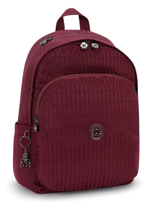 DELIA M Rucksack bordeauxrotes Jacquard-Fliesenmuster - Rucks&auml;cke f&uuml;r Schule &amp; Freizeit