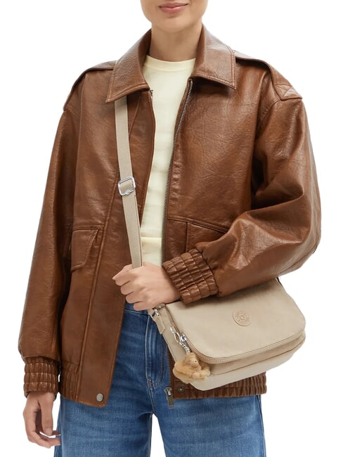 EARTHBEAT S Umh&auml;ngetasche glitzerndes Beige - Damentaschen