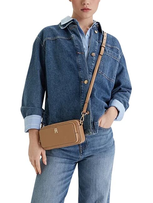 TH DAILY Schultertasche mit Schultergurt Safari-Leinwand - Damentaschen