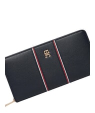 TOMMY HILFIGER TH ICON Gro&szlig;e Geldb&ouml;rse mit Rei&szlig;verschluss Raum blau - Brieftaschen Damen - 3