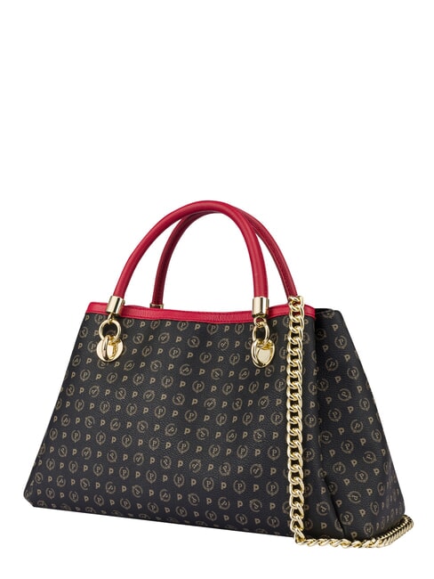 HERITAGE Handtasche mit Schultergurt schwarzer Lack - Damentaschen