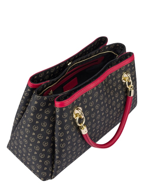 HERITAGE Handtasche mit Schultergurt schwarzer Lack - Damentaschen