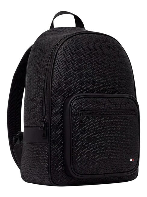 TH EMBOSSED FLAG Rucksack mit Vordertasche Schwarz - Rucks&auml;cke f&uuml;r Schule &amp; Freizeit