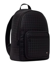 TOMMY HILFIGER TH EMBOSSED FLAG Rucksack mit Vordertasche Schwarz - Rucks&auml;cke f&uuml;r Schule &amp; Freizeit - 3