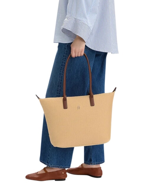 POPETTE Schultertasche, XL Sand-Mono - Damentaschen