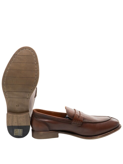 CARSON Ledermokassins antiker Cognac - Herrenschuhe
