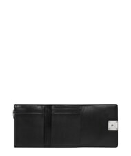 CALVIN KLEIN HARDWARE EMBLEM PEBB Rei&szlig;verschlussgeldb&ouml;rse aus Leder auf Schwarz - Brieftaschen Damen - 5
