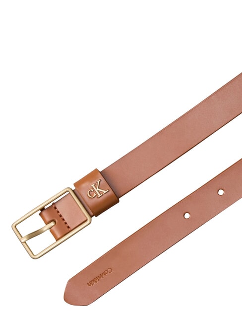 CLASSIC BUCKLE Lederg&uuml;rtel Argan&ouml;l / Antik-Hellgold - G&uuml;rtel