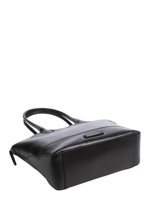 IOLANDA Leder-Schultertasche Schwarzes Gold - Damentaschen