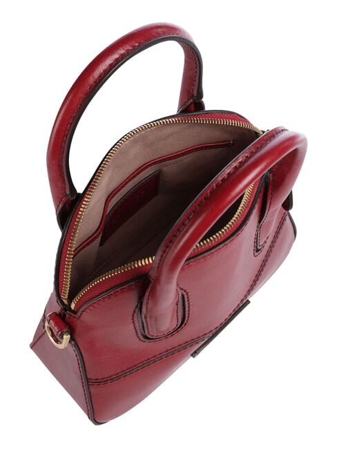 IOLANDA Mini-Handtasche aus Leder mit Schulterriemen Johannisbeere / Gold - Damentaschen