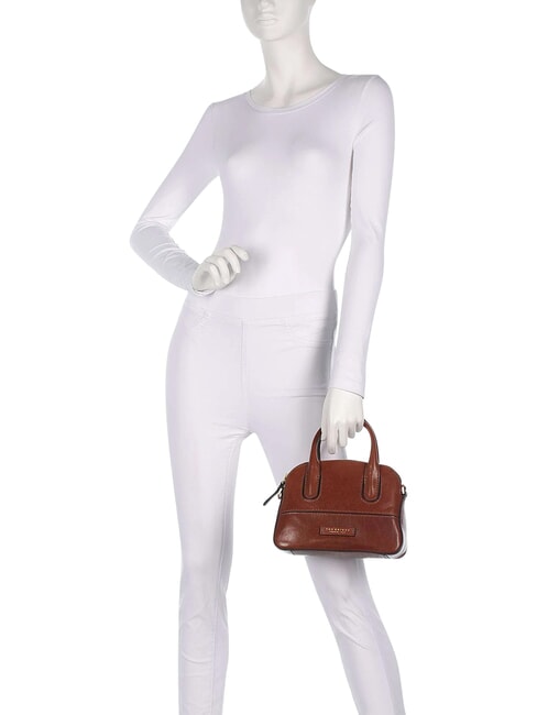 IOLANDA Mini-Handtasche aus Leder mit Schulterriemen BRAUN - Damentaschen