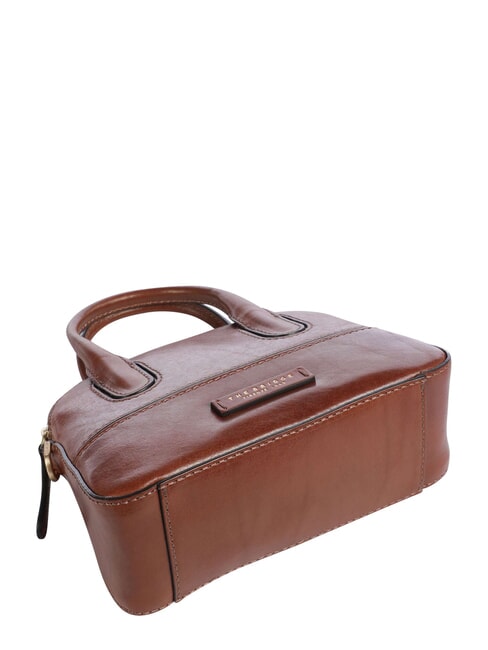 IOLANDA Mini-Handtasche aus Leder mit Schulterriemen BRAUN - Damentaschen