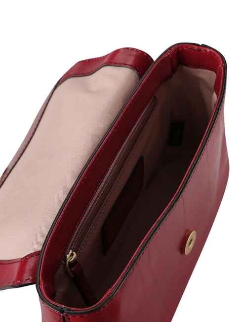 IOLANDA Schultertasche, Leder Johannisbeere / Gold - Damentaschen