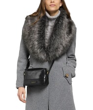 THE BRIDGE IOLANDA Kleine Schultertasche aus Leder Schwarzes Gold - Damentaschen - 2