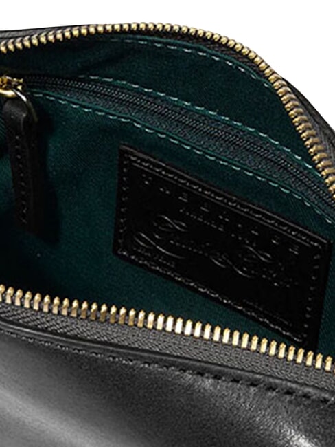 IOLANDA Kleine Schultertasche aus Leder Schwarzes Gold - Damentaschen