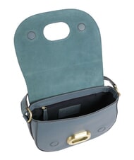 THE BRIDGE ILARIA Umh&auml;ngetasche aus Leder Himmelblau mit Gold abb - Damentaschen - 4