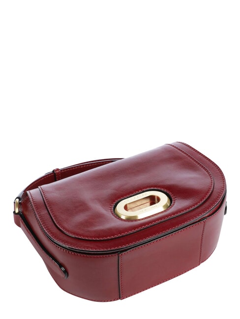 ILARIA Umh&auml;ngetasche aus Leder Johannisbeere / Gold - Damentaschen