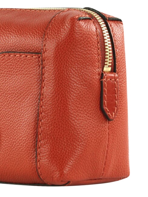 GEMMA  Kosmetiktasche aus Leder gebranntes Orange abb. Gold - Beauty-Case