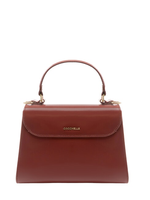 DEW SHINY CALF Handtasche mit Schulterriemen Brandy - Damentaschen