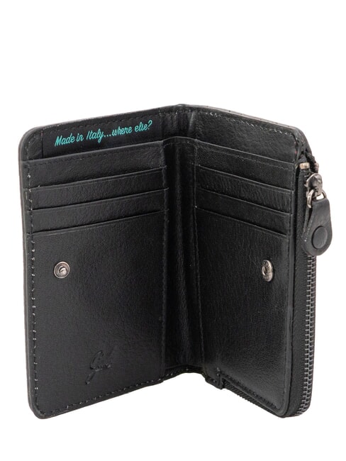 GMONEY57 Ledergeldb&ouml;rse mit Rei&szlig;verschluss Begonie - Brieftaschen Damen