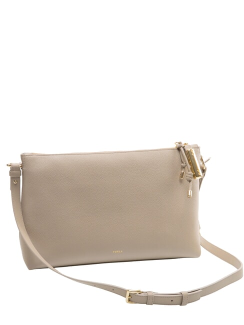 DEBBY Schultertasche, Leder Leinen - Damentaschen