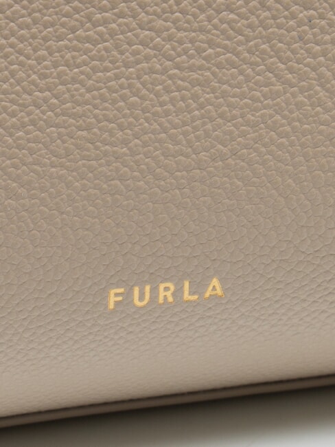 DEBBY Schultertasche, Leder Leinen - Damentaschen