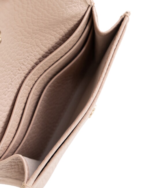 METALLIC SOFT Kartenetui aus geh&auml;mmertem Leder Rosetten - Brieftaschen Damen