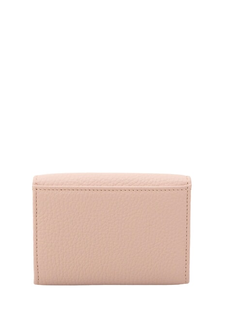 METALLIC SOFT Kartenetui aus geh&auml;mmertem Leder Rosetten - Brieftaschen Damen