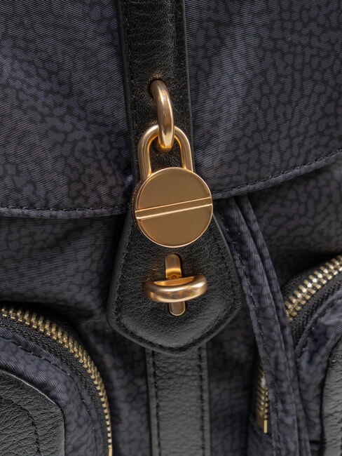 POCHE Rucksack mit Taschen dunkles Schwarz - Damentaschen