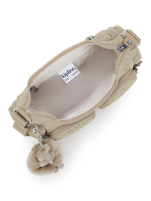 RIKKA MINI Umh&auml;ngetasche charakteristisches Beige mit Pr&auml;gung - Damentaschen