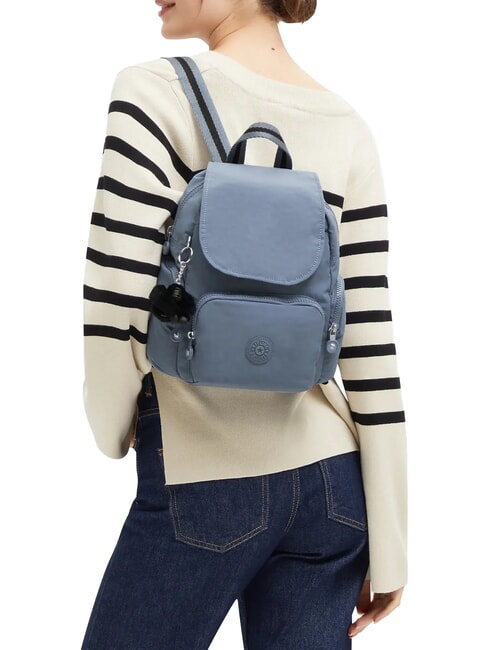 CITY ZIP MINI Kleiner Rucksack mit Klappe blauer Stein - Damentaschen