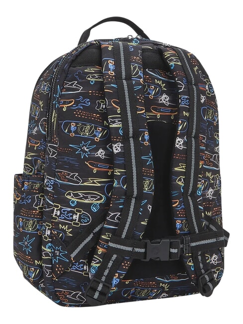 SEOUL COLLEGE BTS 15-Zoll-Laptop-Rucksack Neon-Skateboard - Rucks&auml;cke f&uuml;r Schule &amp; Freizeit