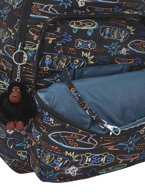 SEOUL COLLEGE BTS 15-Zoll-Laptop-Rucksack Neon-Skateboard - Rucks&auml;cke f&uuml;r Schule &amp; Freizeit