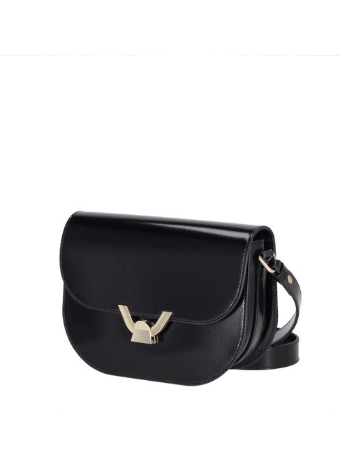 CAMPIONARIO - DEW SHINY CALF  Mini-Umh&auml;ngetasche aus Leder Schwarz - Damentaschen