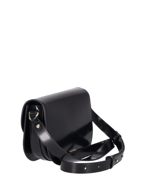 CAMPIONARIO - DEW SHINY CALF  Mini-Umh&auml;ngetasche aus Leder Schwarz - Damentaschen