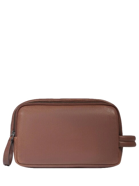 CRONUS Kosmetikkoffer aus Leder BRAUN - Beauty-Case