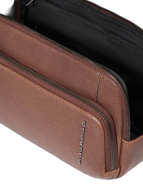 CRONUS Kosmetikkoffer aus Leder BRAUN - Beauty-Case
