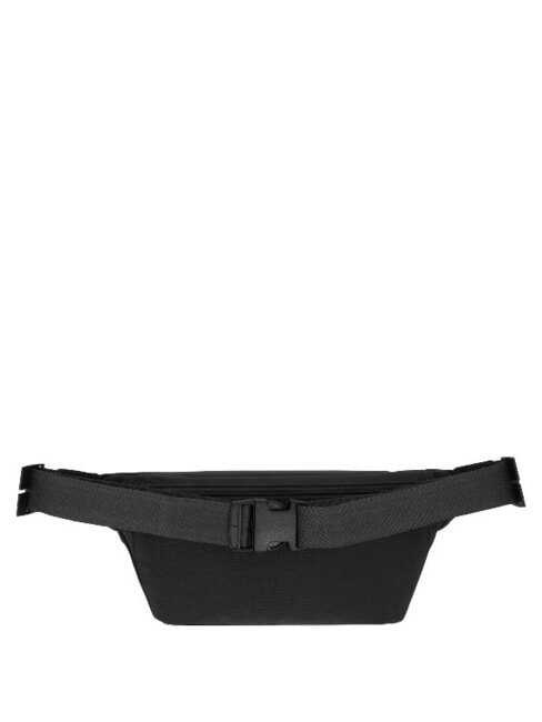P16PLUS SPCIAL Bauchtasche aus recyceltem Stoff und Leder Schwarz - H&uuml;fttaschen